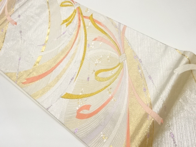 束ね熨斗模様織出し袋帯